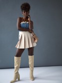 Pleated skirt and shorts, light beige SF10 - Online store - Boutique